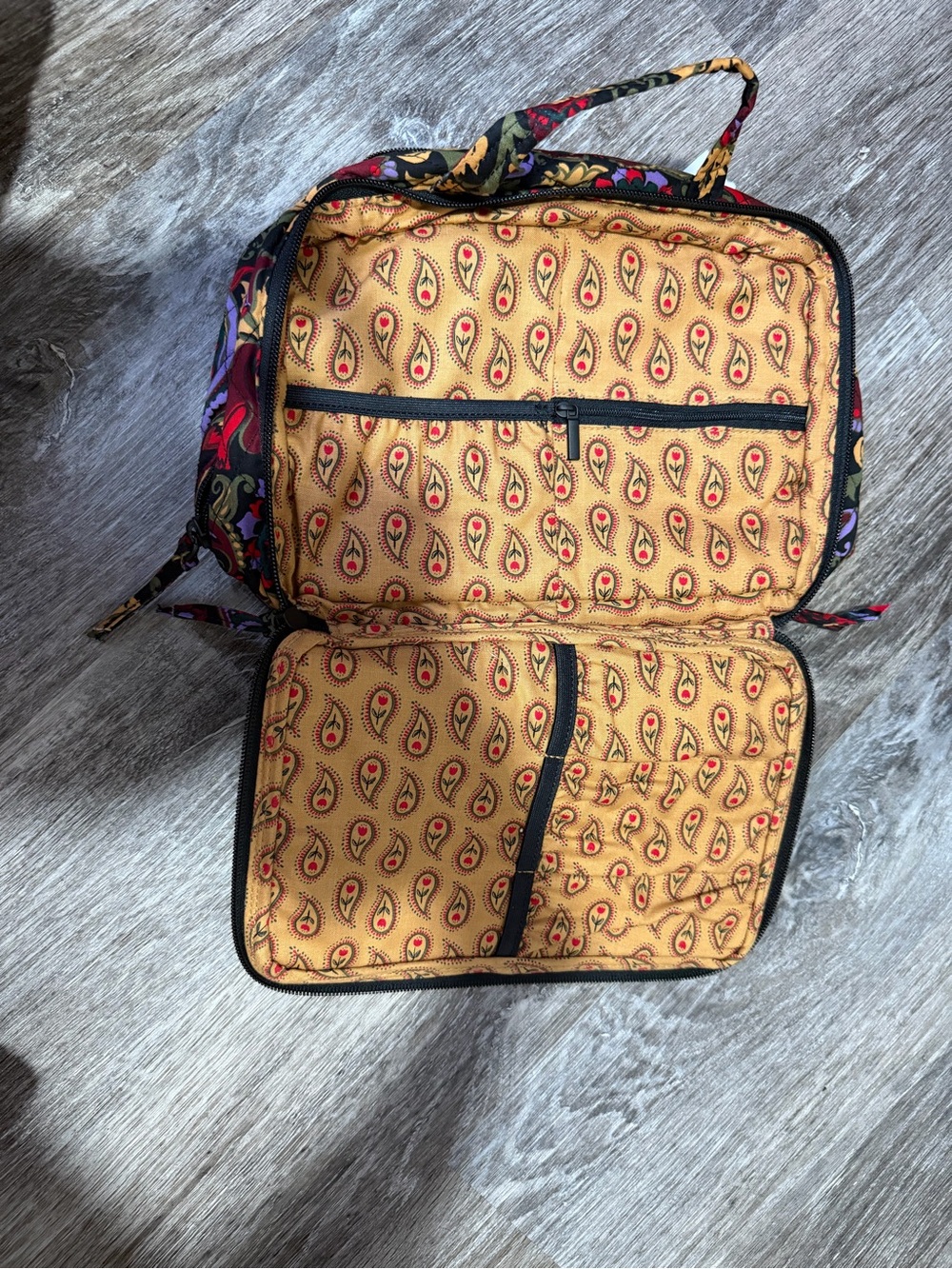 Vera Bradley Midnight Garden Paisley Quilted Bag - Black Multi - Picture 2 of 3